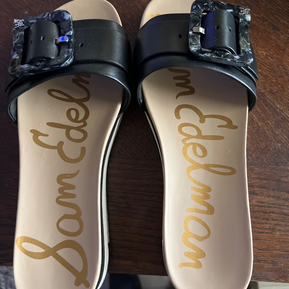 Sam Edelman Black Leather Sandals